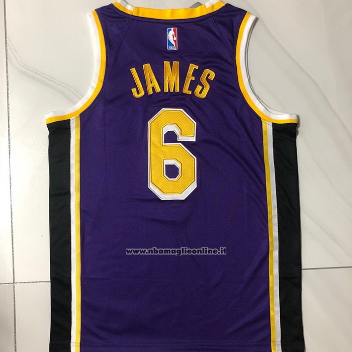 Maglia Los Angeles Lakers LeBron James #6 Statement 2020-21 Viola